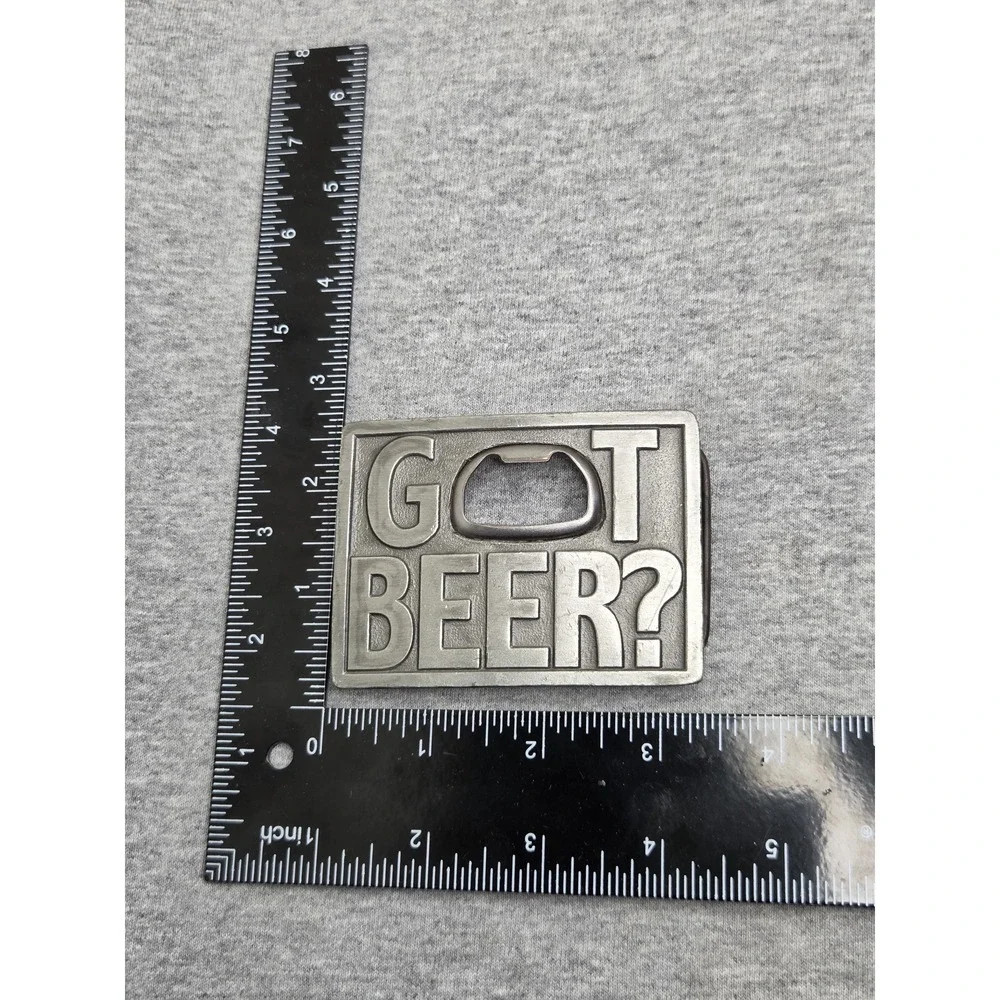 Vintage 1999 Got Beer Bottle Opener Bergamot Brass Works Heavy Belt Buckle